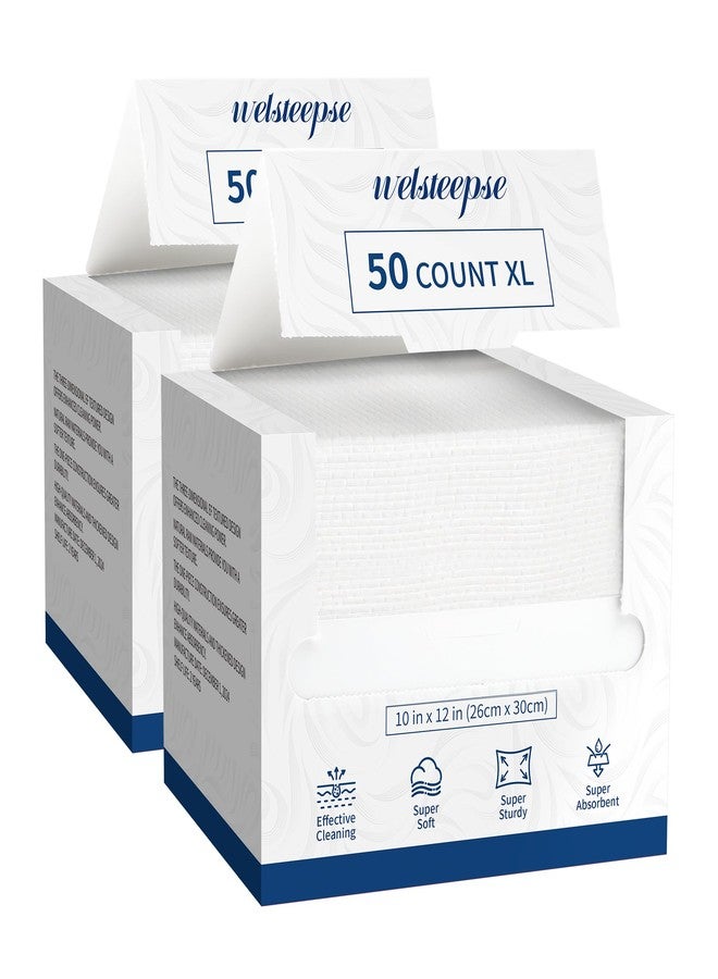 Welsteepse Disposable Face Towelettes, Makeup Remover Dry Wipes, Ultra Soft, 100% Biobased 100 PCS - Image 1